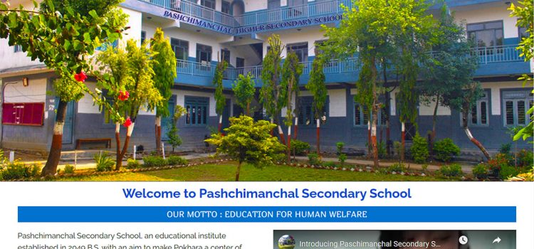 Website of Pashchimanchal Secondary School